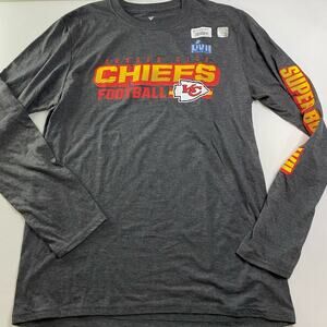 NEW Men's Fanatics Gray Kansas City Chiefs Super Bowl Size M